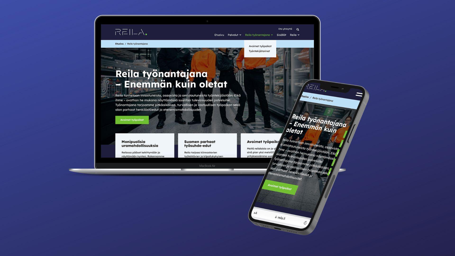 Reila Palvelut Oy - Uudet verkkosivut brändiuudistuksen tueksi