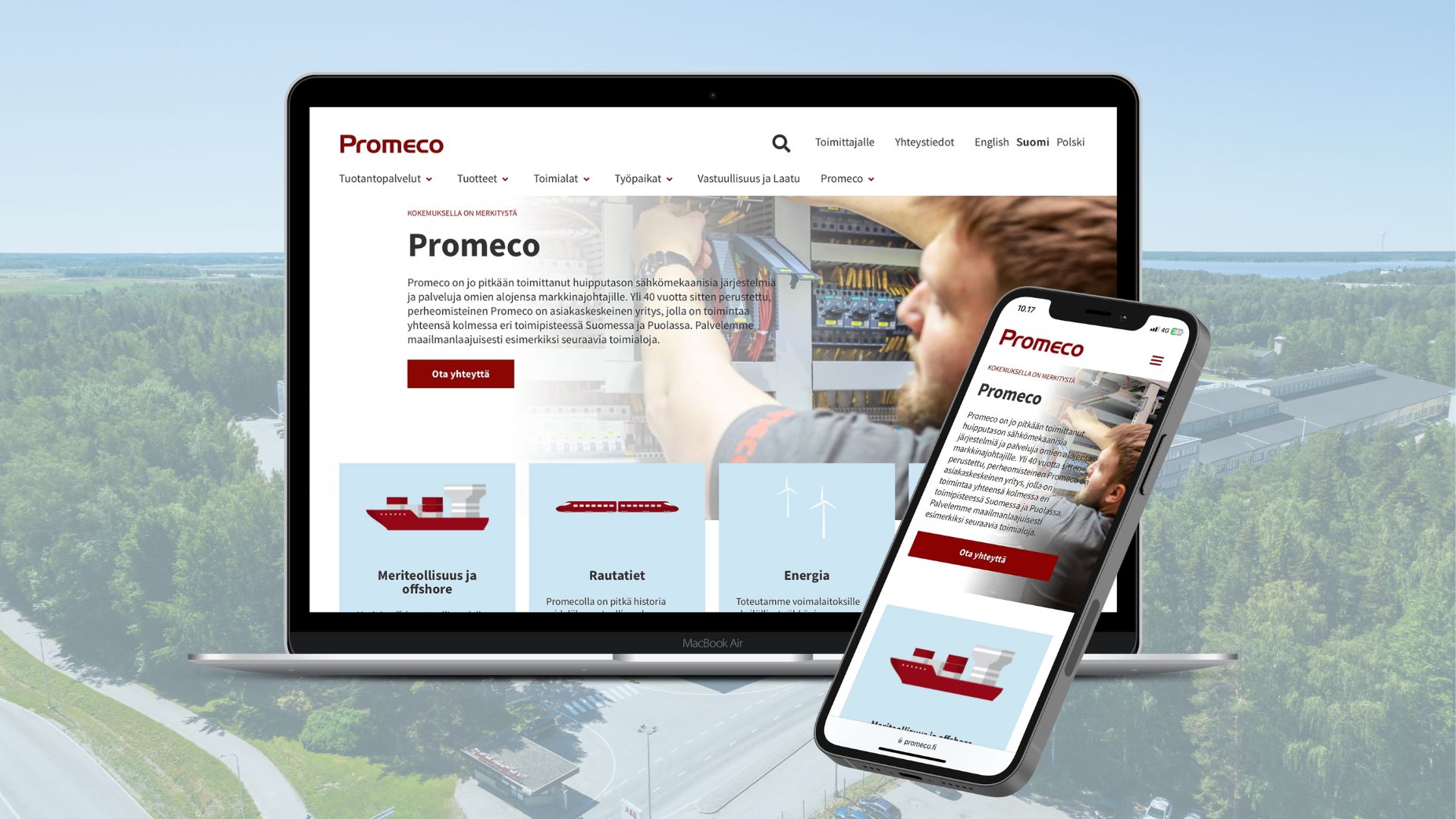 Promeco Promecon vanhentunut sivusto nykyaikaan