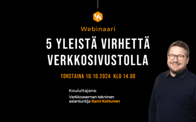 5 yleistä virhettä verkkosivustolla